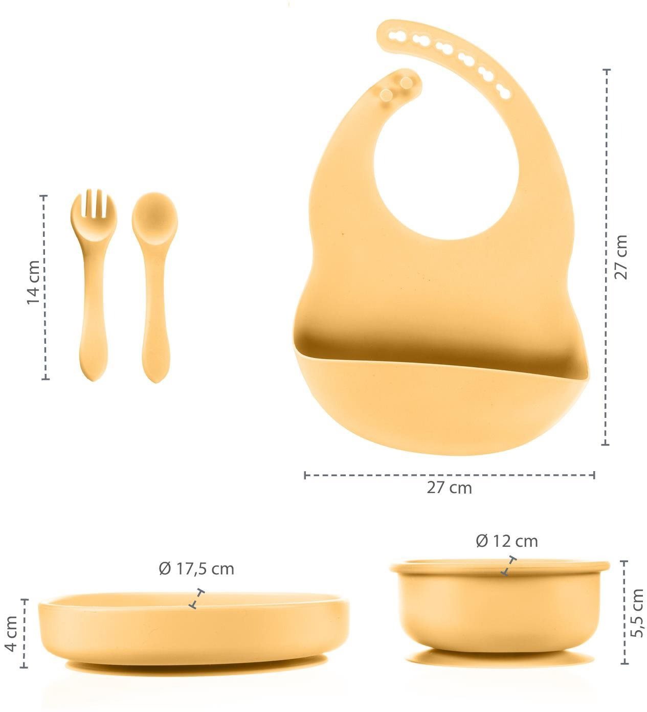 Dětská jídelní sada Zopa Dětská jídelní sada Mustard Yellow