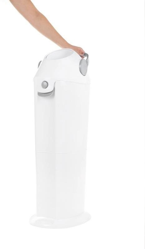 Diaper Bucket Magic Professional Diaper Basket with 70 Diaper Capacity White
