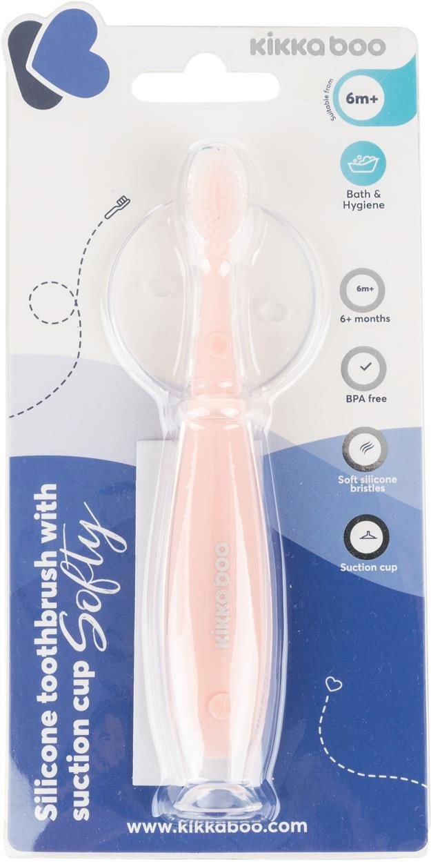 Dětský zubní kartáček KikkaBoo S přísavkou Softy Pink