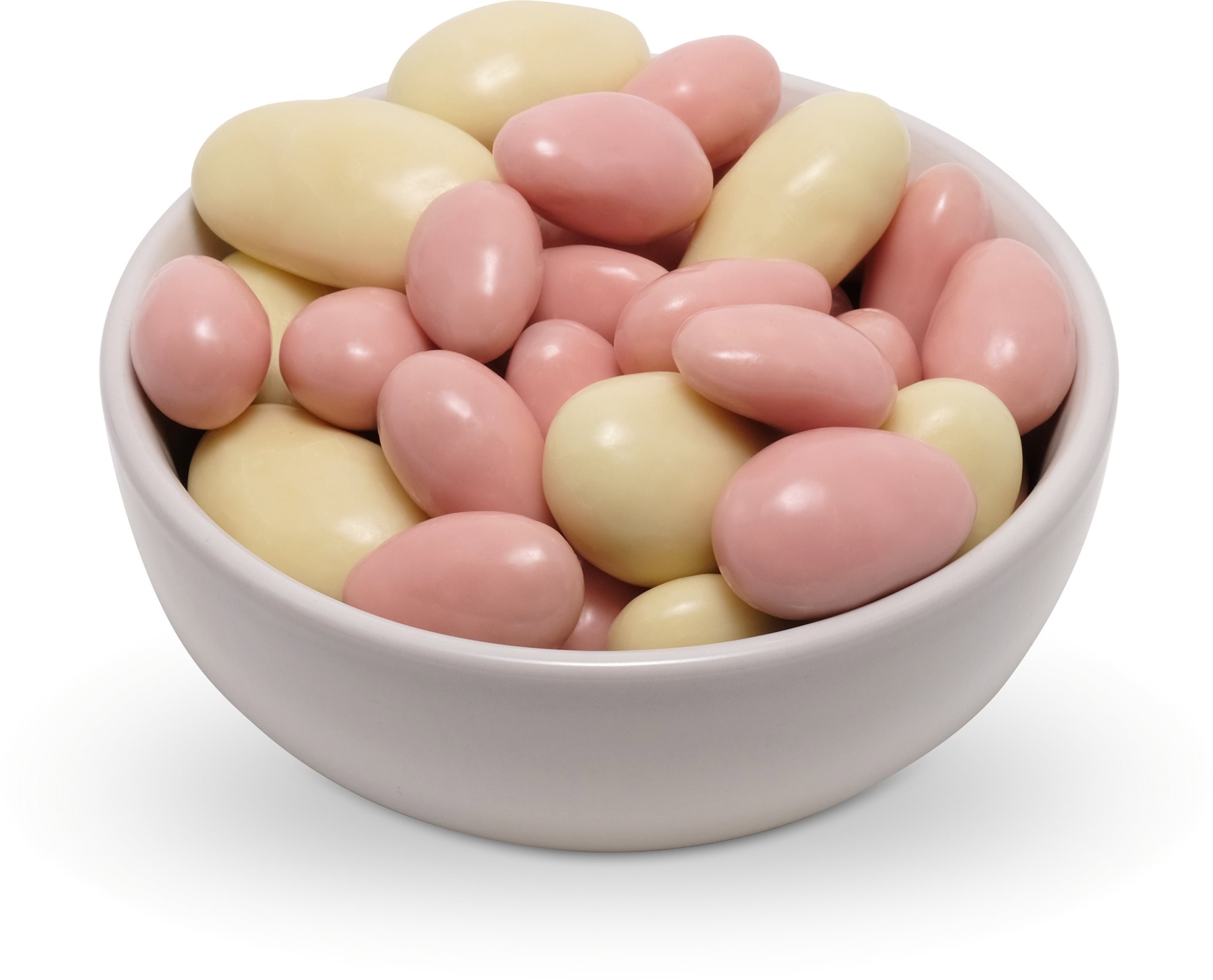 Ořechy Bery Jones valentýnská krabička sladká mix mandle v jahodovém jogurtu a bílé čokoládě 2 x 50g