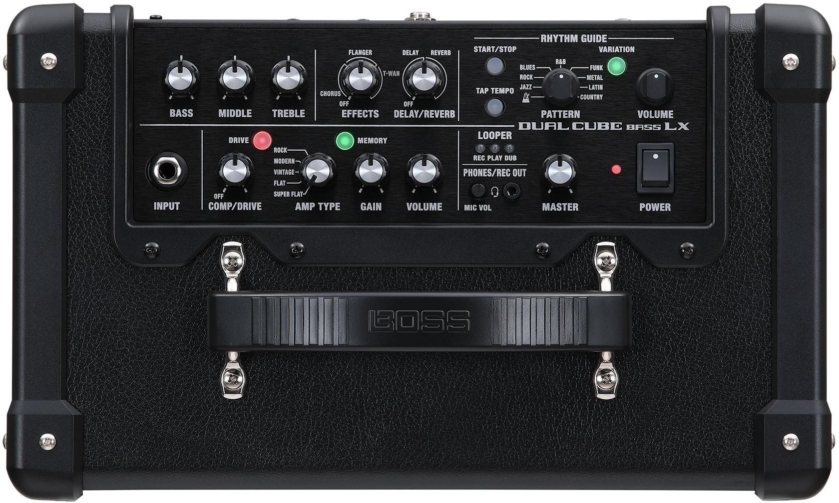Instrumental amplifier Boss DUAL CUBE BASS LX connectors