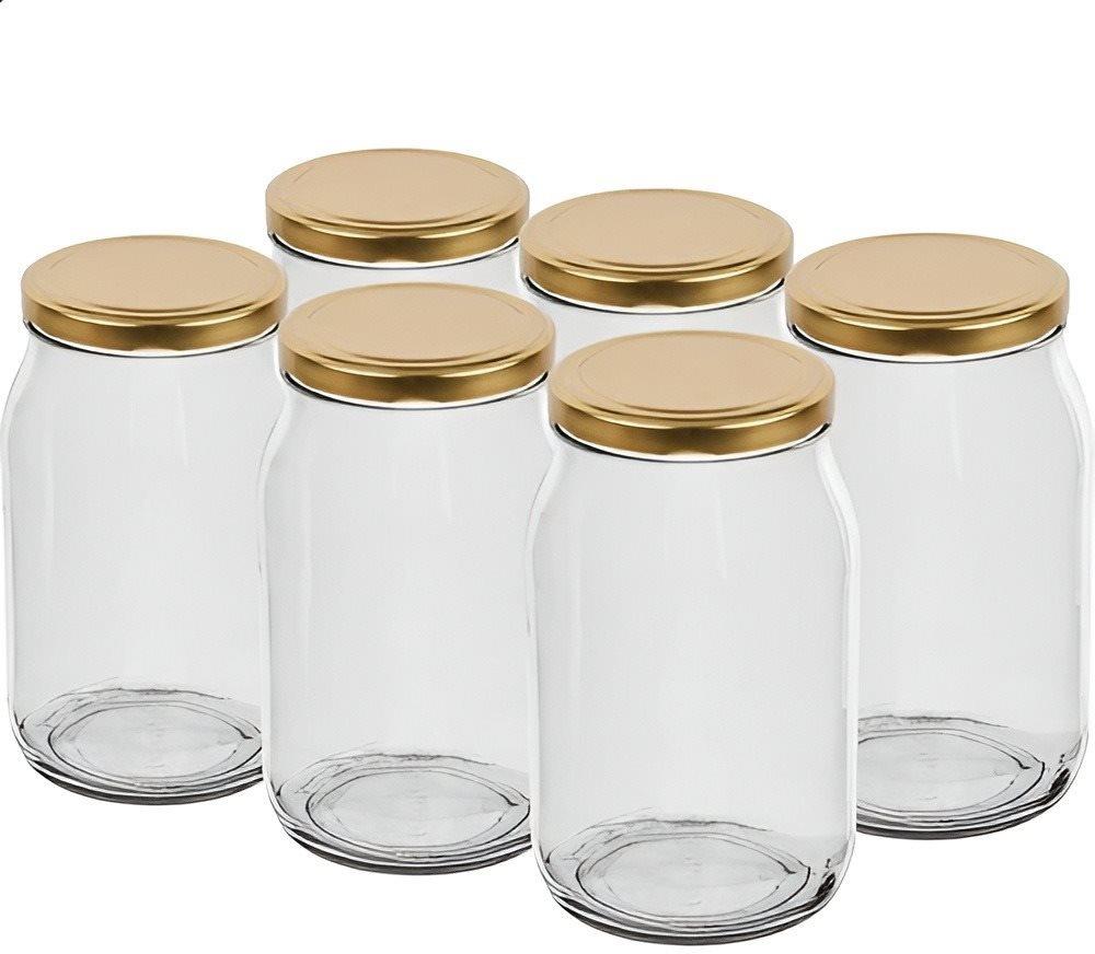 BROWIN csavaros üveg készlet befőzéshez 900 ml fedővel 82, 6 db