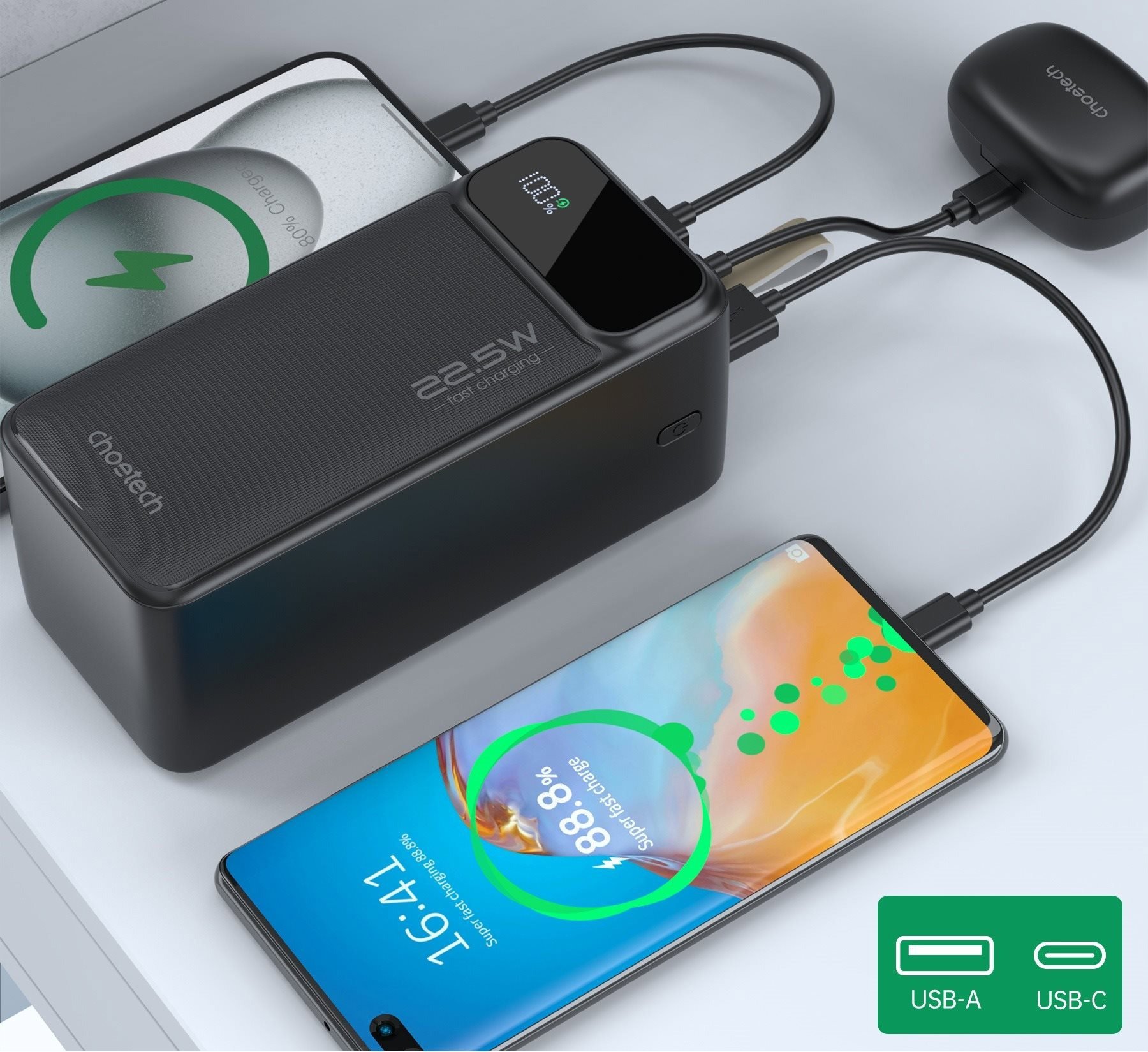 Powerbanka ChoeTech pD22.5w powerbank 50000mAh