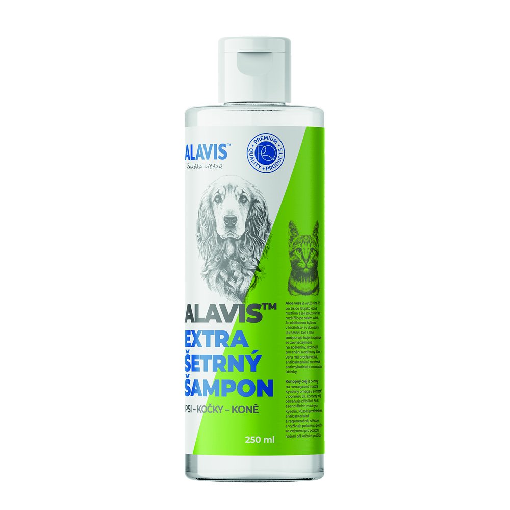 Šampon pro psy a kočky ALAVIS™ Extra Šetrný Šampon 250 ml