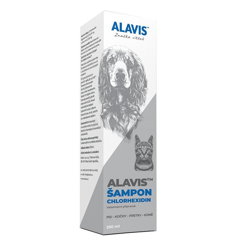 Šampon pro psy a kočky ALAVIS™ Chlorhexidin 250 ml