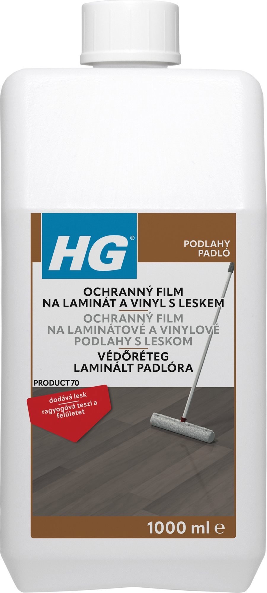 Čistič na podlahy HG ochranný film na laminát a vinyl s leskem 1000 ml