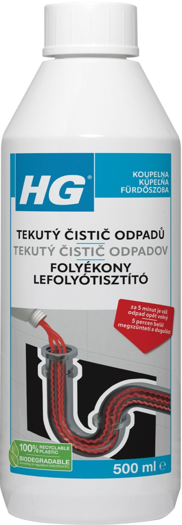 Čistič odpadů HG tekutý čistič odpadů 500 ml