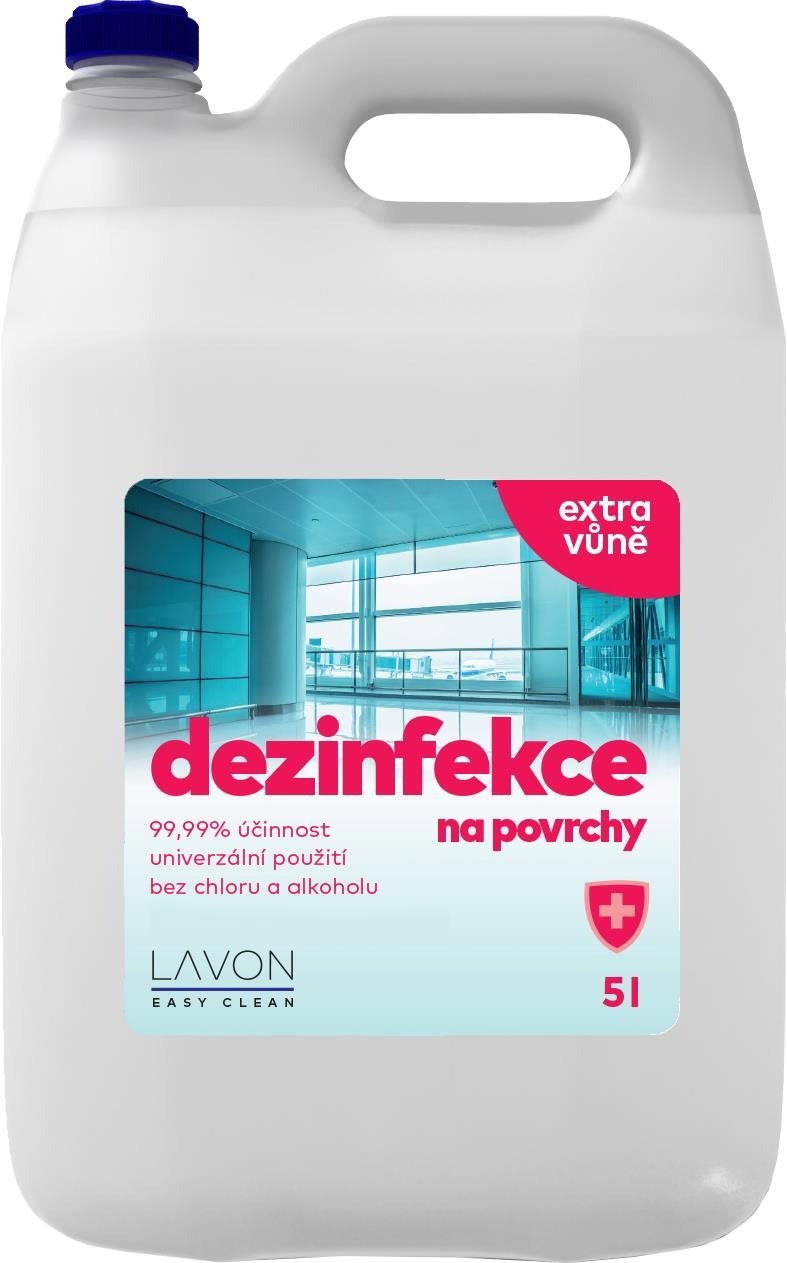 Dezinfekce LAVON Na povrchy bez chloru a alkoholu, 5 l bez chloru a alkoholu