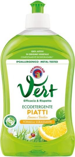 Eko prostředek na nádobí CHANTE CLAIR Eco Vert Piatti Limone A Basilico 500 ml