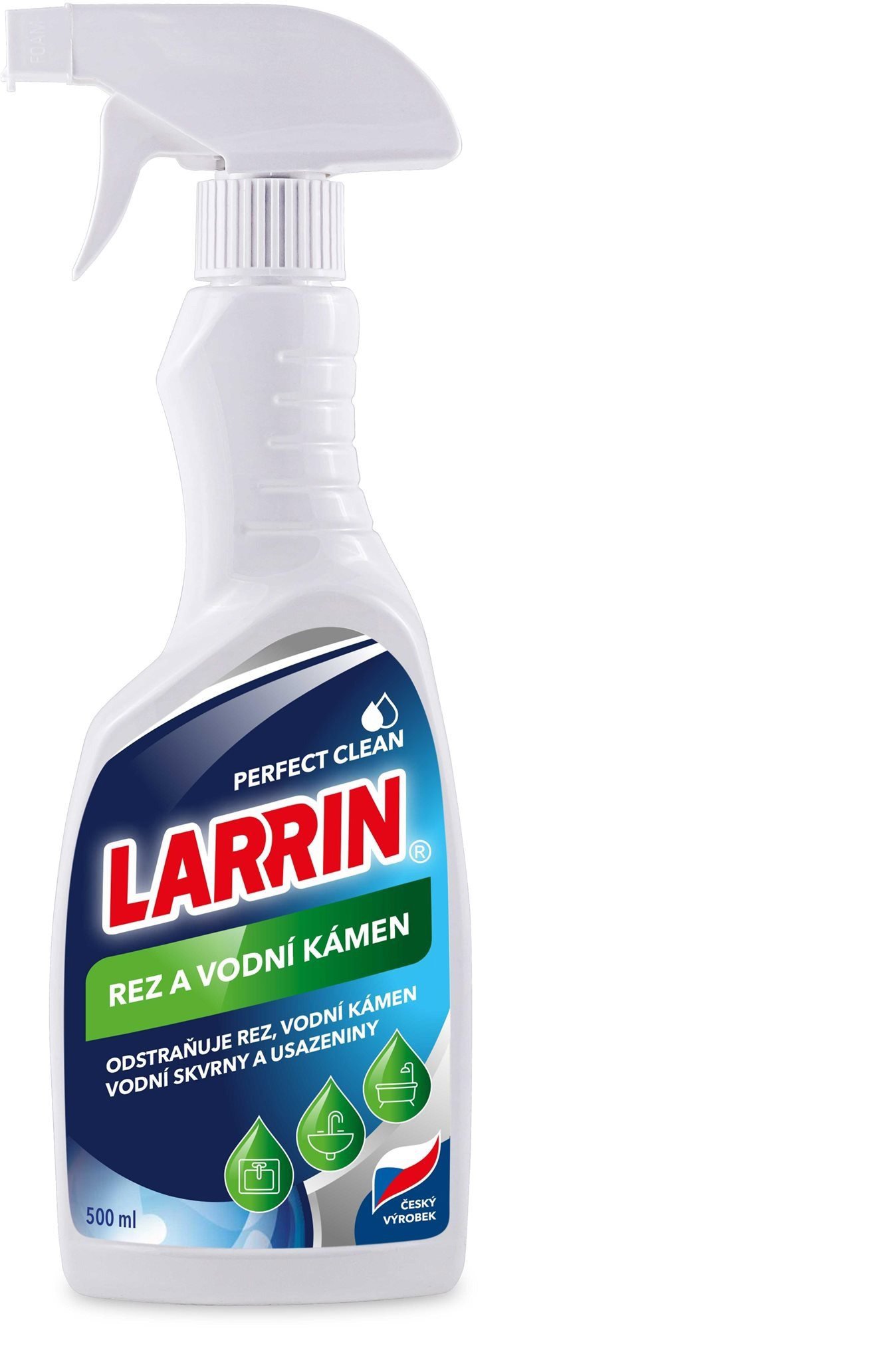 Čisticí prostředek Larrin čistič na rez a vodní kámen s rozprašovačem, 500 ml