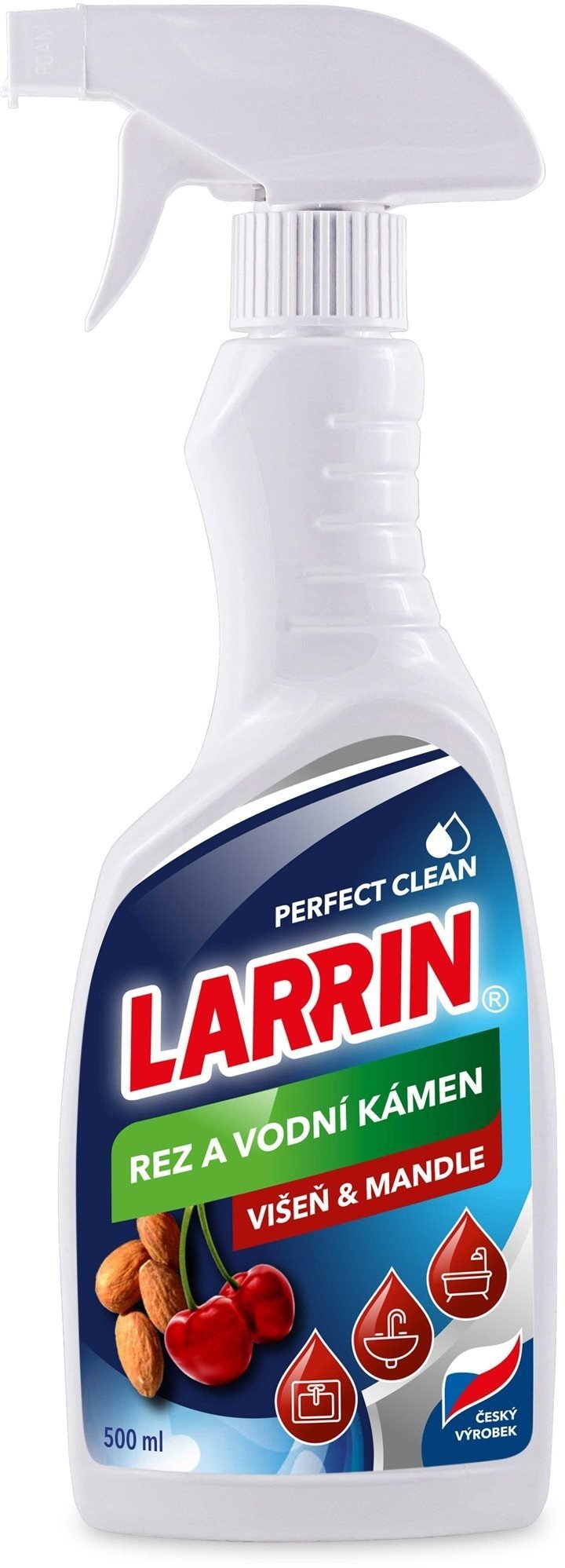 Čisticí prostředek LARRIN Rez a vodní kámen Višeň & mandle ve spreji 500 ml
