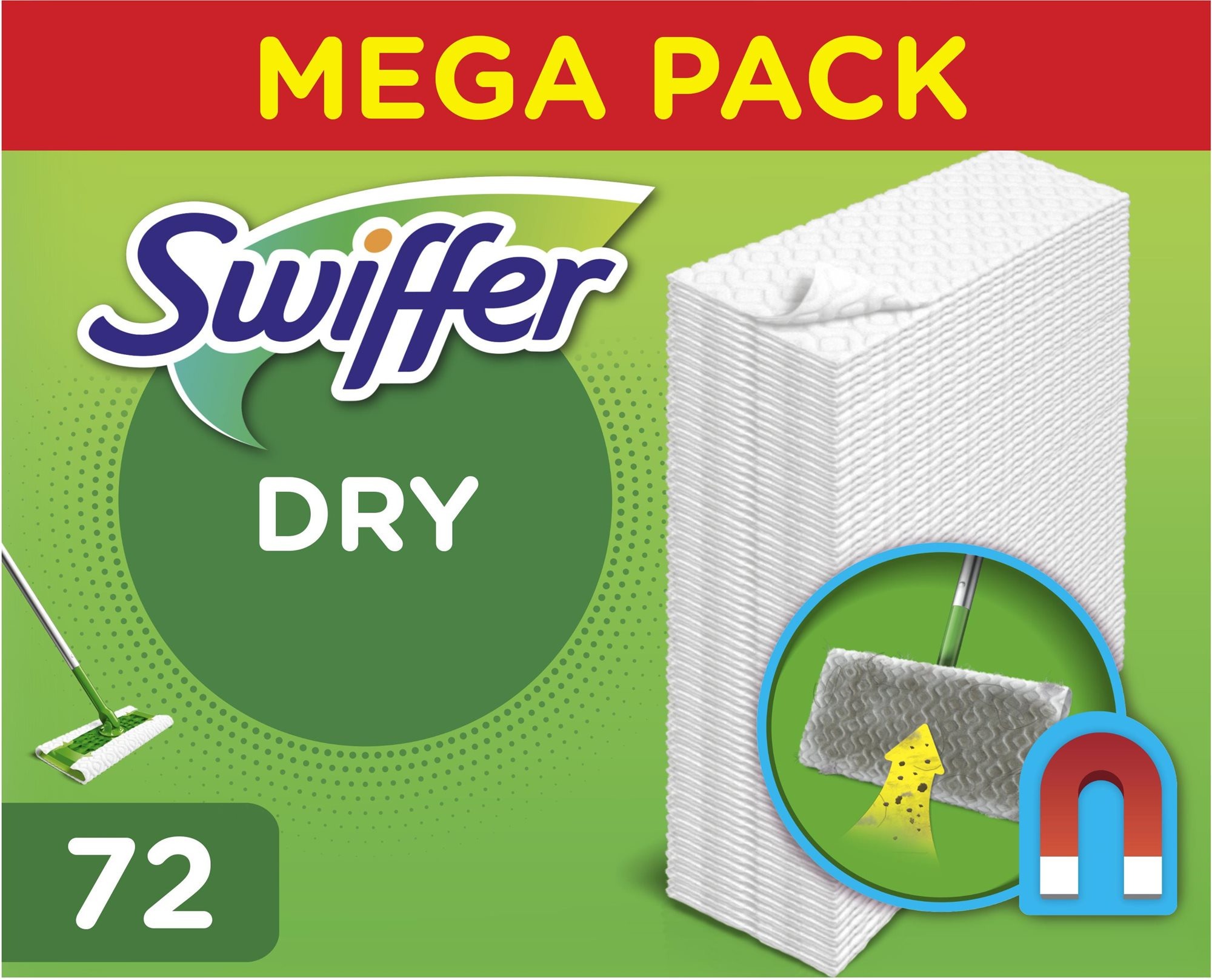 Náhradní mop Swiffer Sweeper na podlahy Náhrady Dry