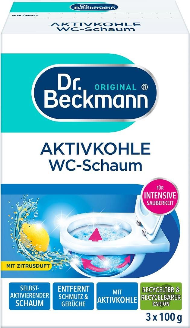 WC čistič DR. BECKMANN WC pěna s aktívním uhlím 3× 100 g