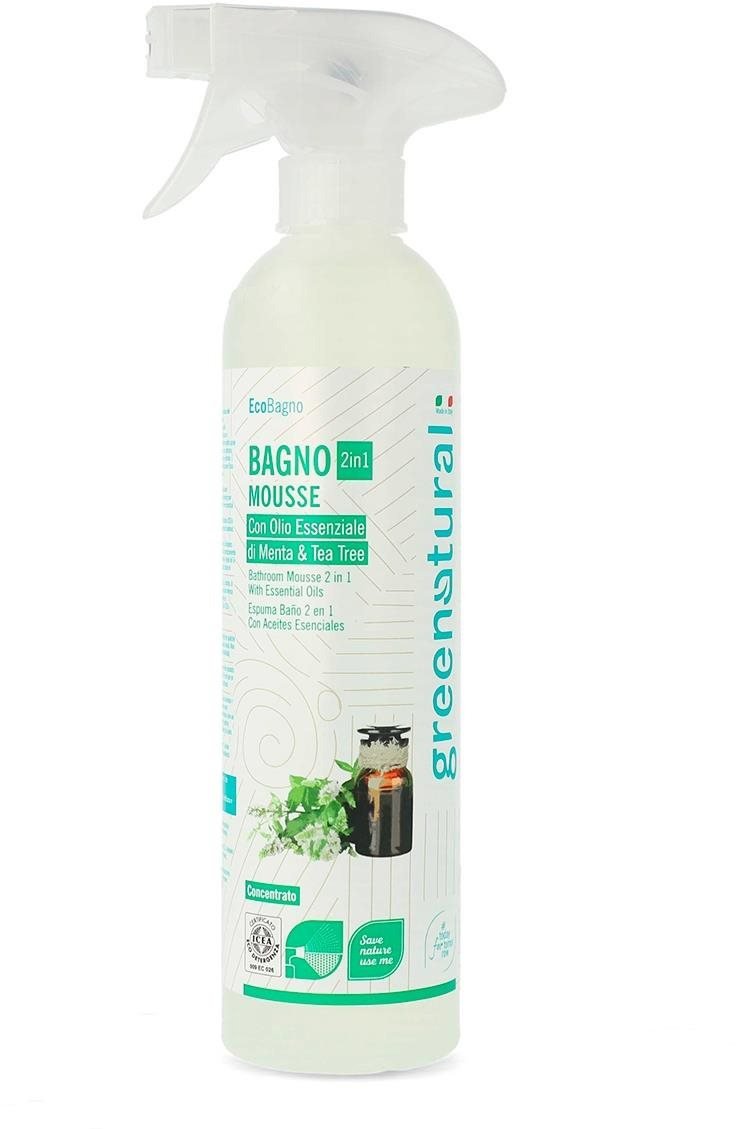 Čistič koupelen GREENATURAL 2v1 máta a čajovník 500 ml