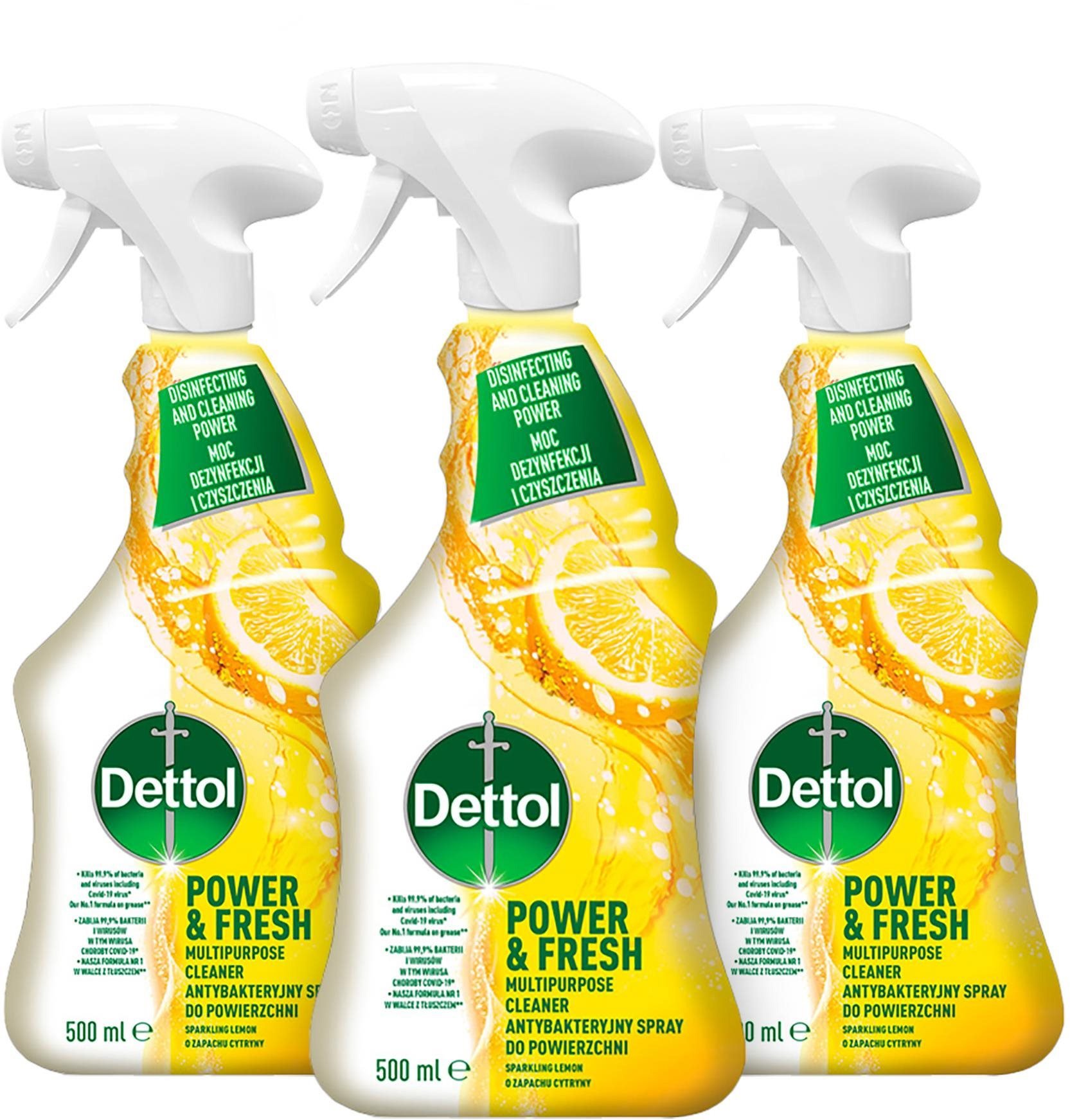 Dezinfekce DETTOL Antibakteriálni sprej na povrchy Citron a Limeta 3× 500 ml