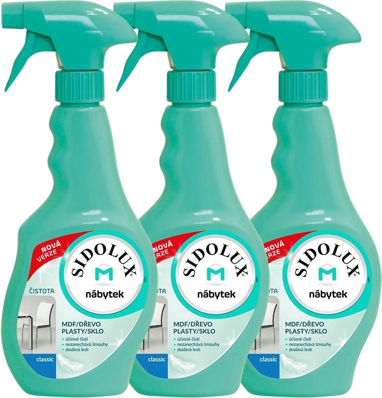 SIDOLUX M Classic proti prachu s vůní Marseillského mýdla 3× 400 ml