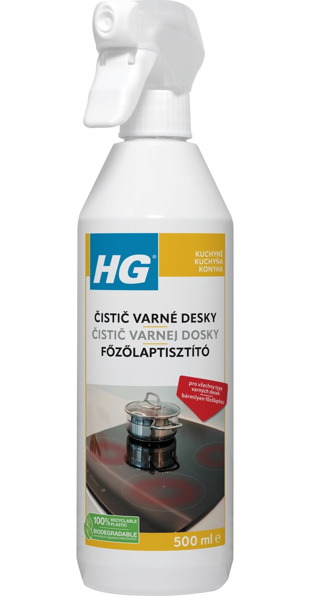 Čistič kuchyňských spotřebičů HG každodenní čistič varné desky 500 ml