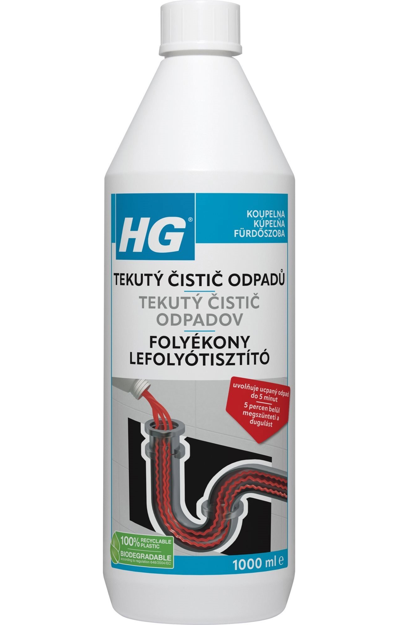 Čistič odpadů HG tekutý čistič odpadů 1 l
