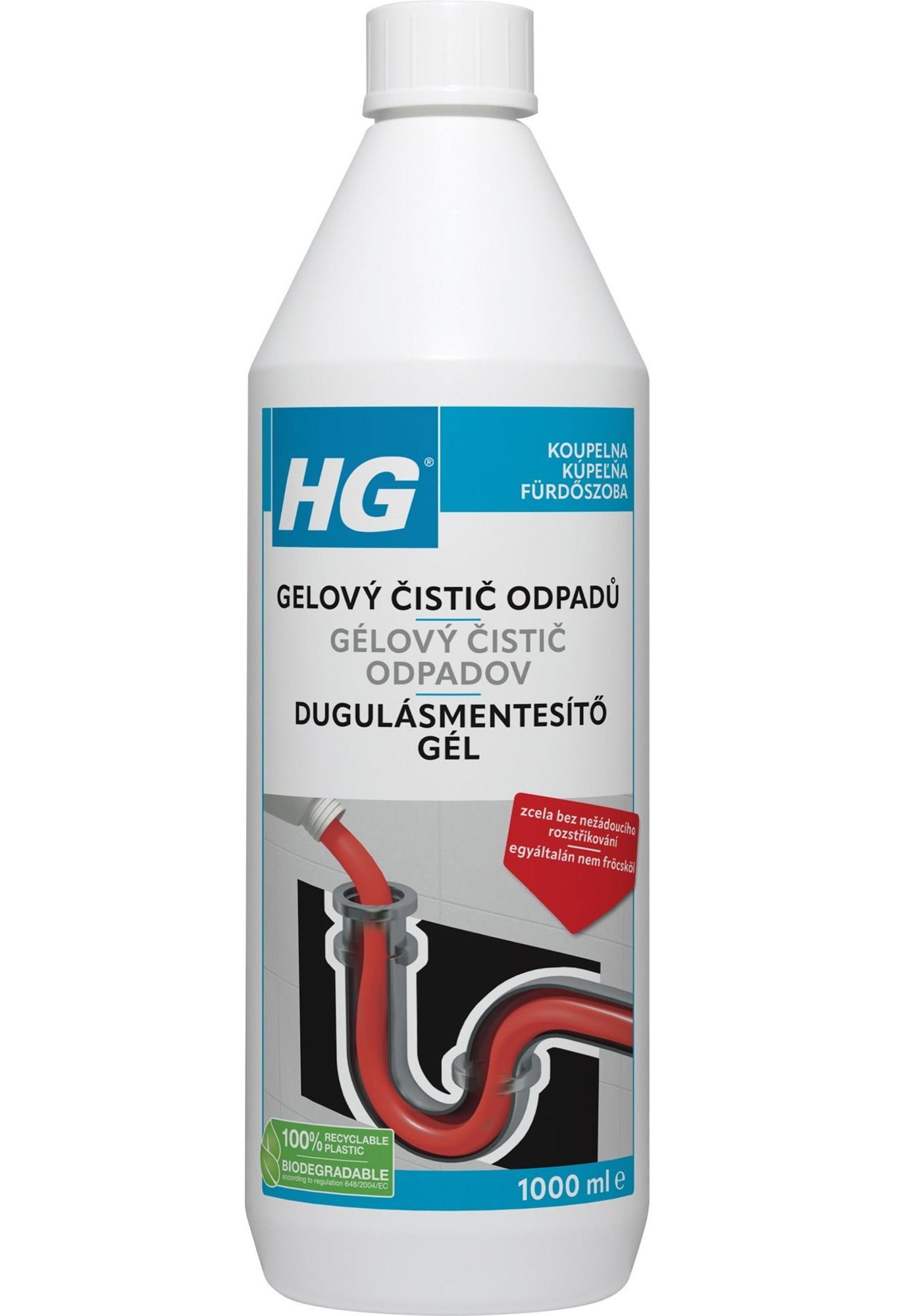 Čistič odpadů HG gelový čistič odpadů 1000 ml