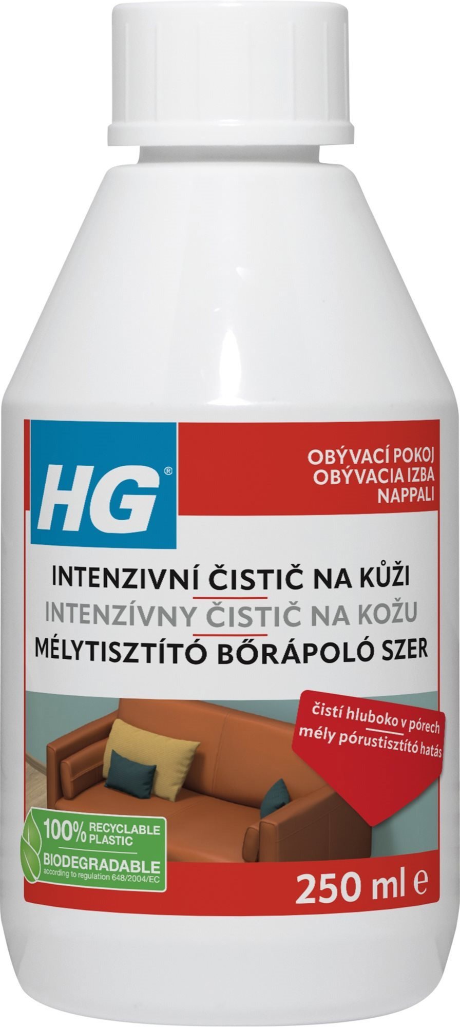 HG intenzívny čistič pre kožu 250 ml