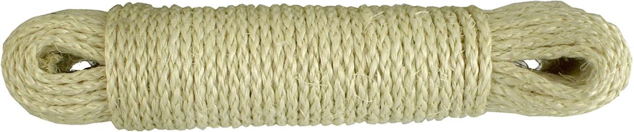 CONNEX Sisalové stáčené lano, 5 mm × 20 m, přírodní barva