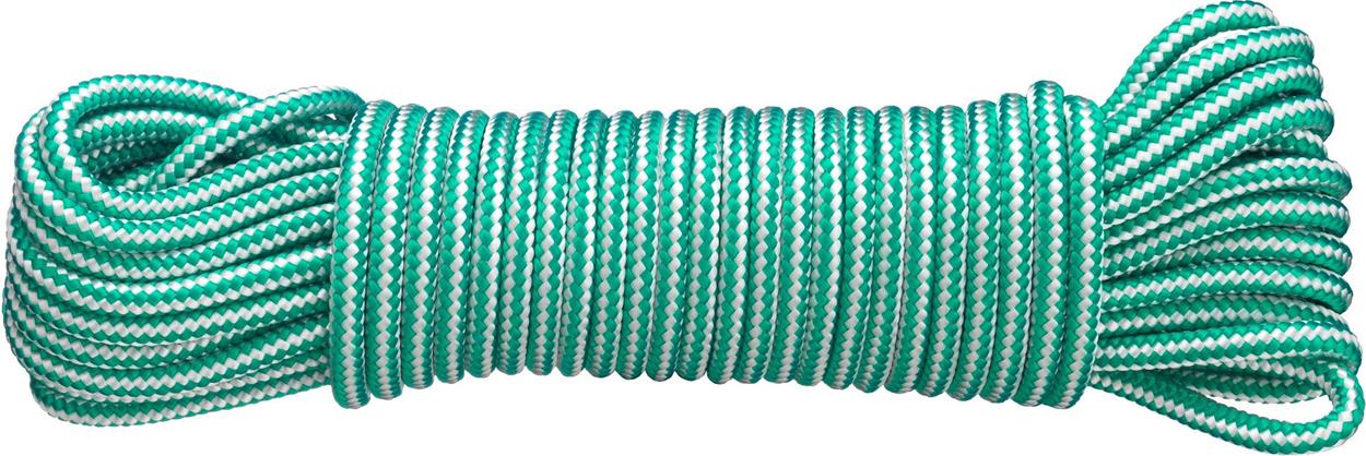 CONNEX PP pletené lano 8pramenné, 4 mm × 20 m, bílá/zelená