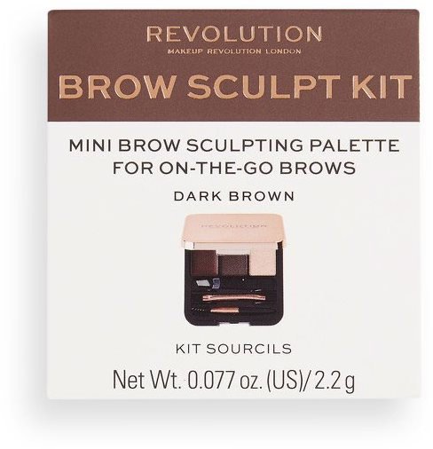 Kosmetická paletka REVOLUTION Brow Sculpt Kit Dark 2,2 g