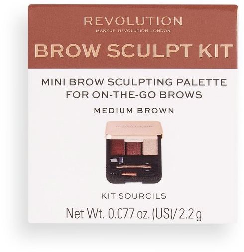 Kosmetická paletka REVOLUTION Brow Sculpt Kit Medium 2,2 g