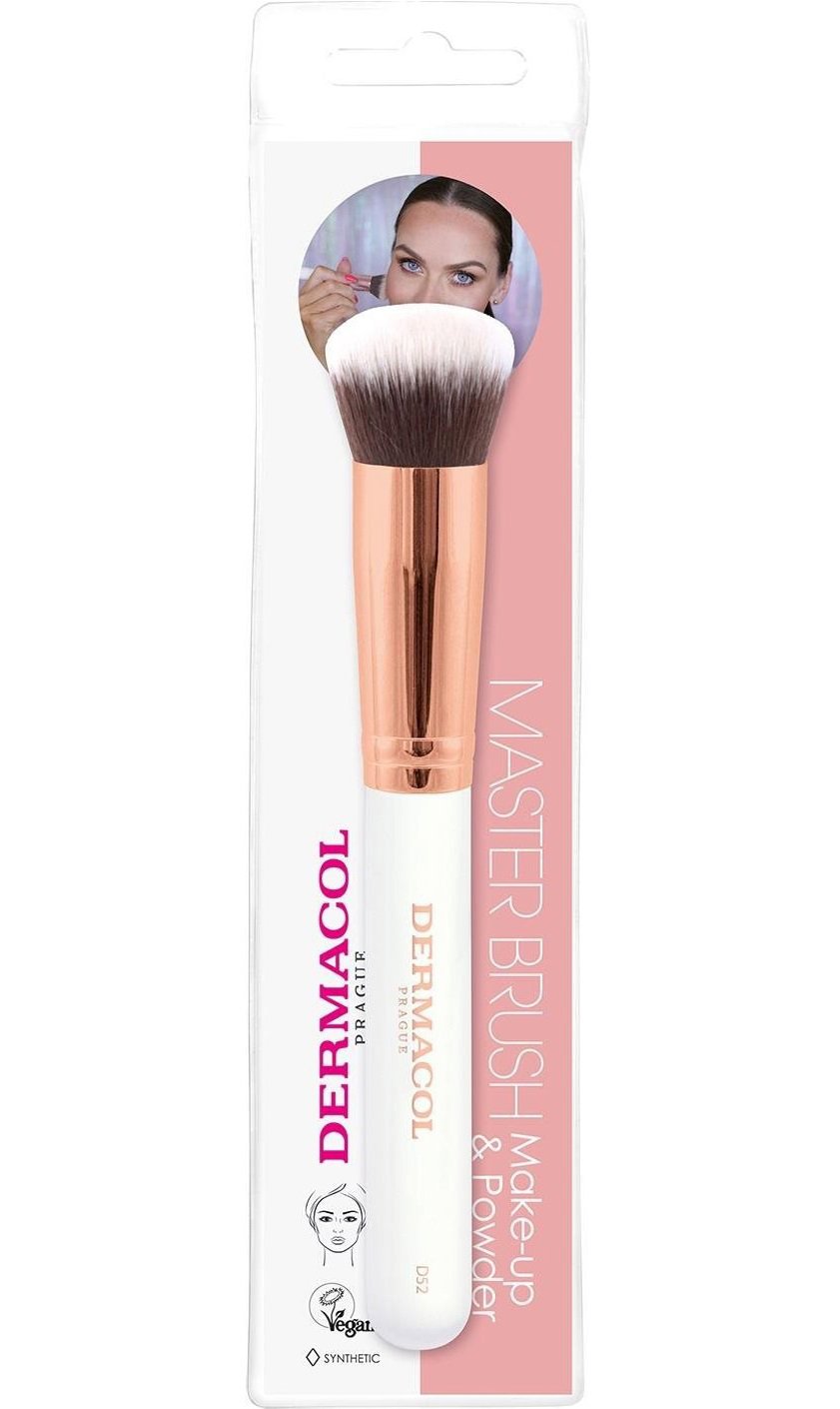 Kosmetický štětec DERMACOL RG D52 na make-up a pudr s pouzdrem