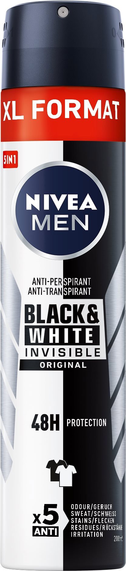 NIVEA MEN Black & White Invisible Original 200 ml