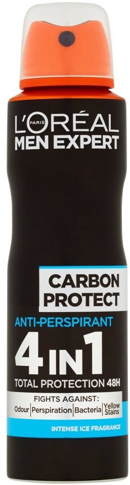 Antiperspirant ĽORÉAL PARIS Men Expert Carbon Protect 4 in 1 Antiperspirant 150 ml