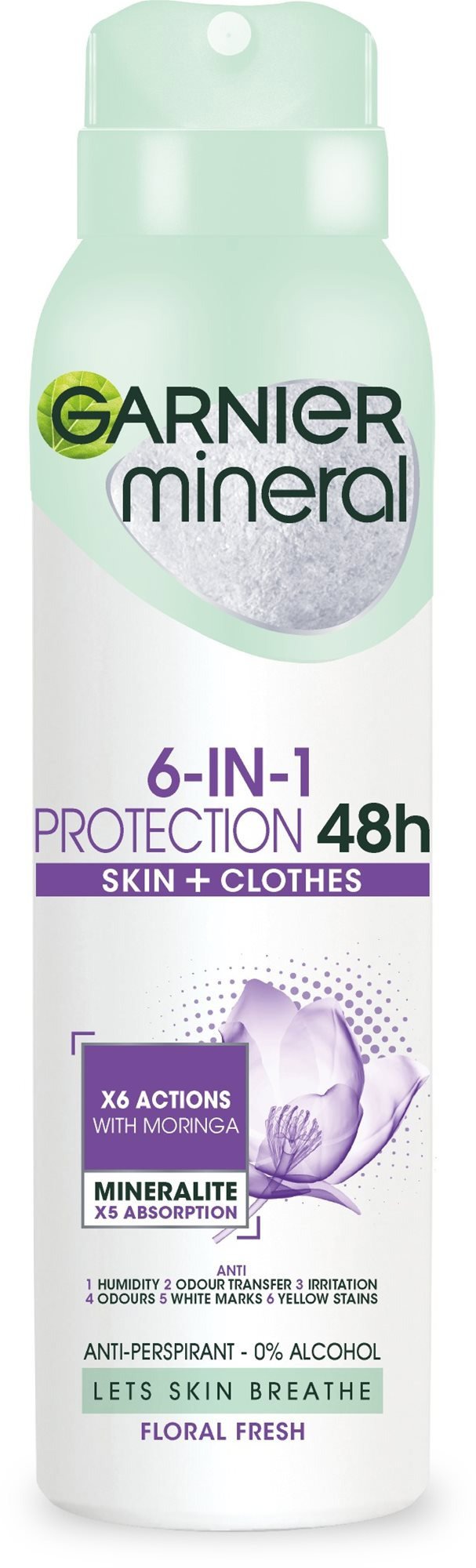 Antiperspirant GARNIER Mineral Protection Floral 48H Spray Antiperspirant 150 ml