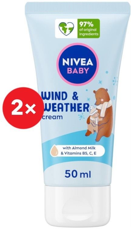 Dětský krém NIVEA Baby Wind & Weather 2× 50 ml