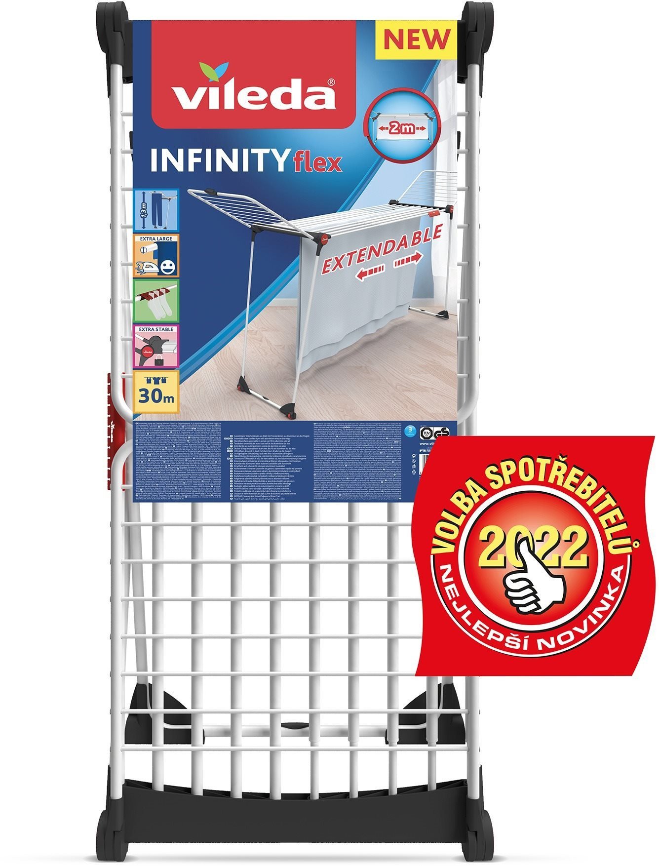 Sušák na prádlo VILEDA Infinity FLEX sušák na prádlo 30 m
