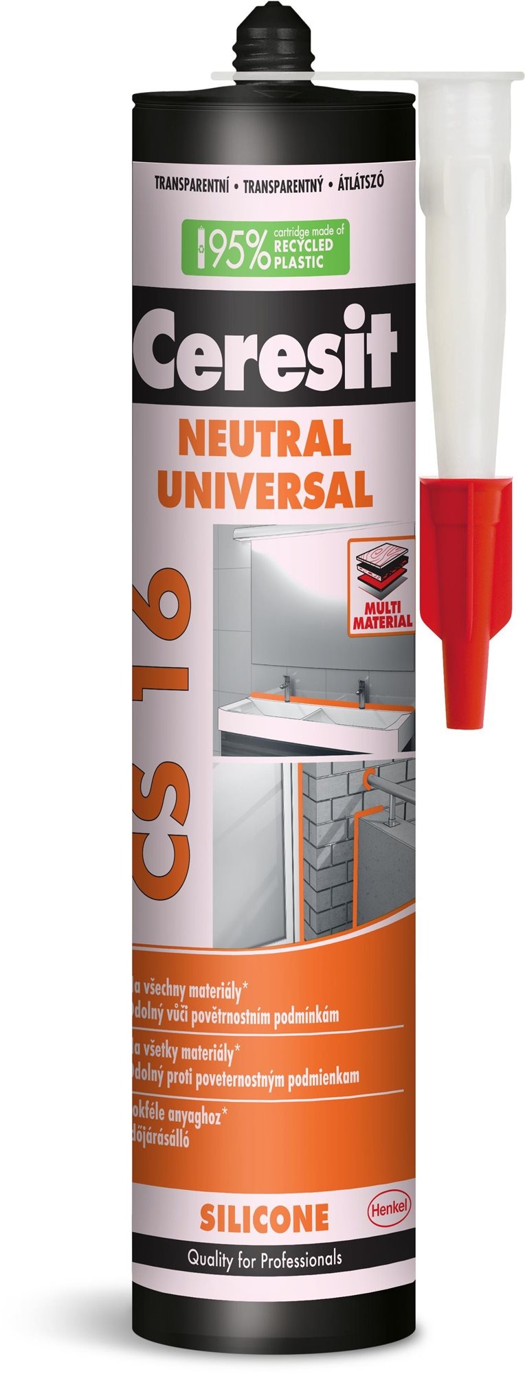 Neutral silicone CERESIT CS 16 transparent 280 ml