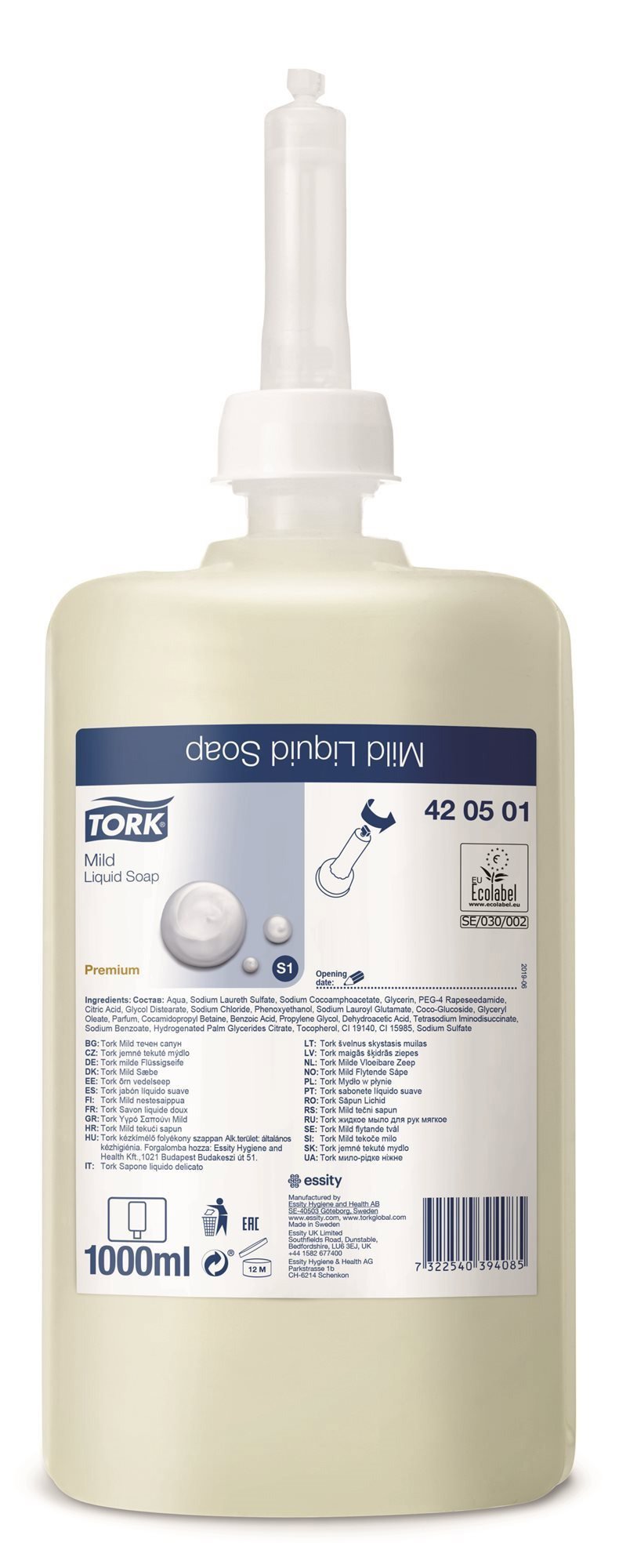 Liquid soap TORK Mild Soap S1 1 l