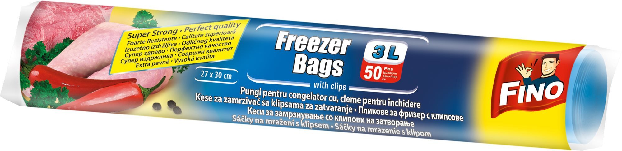 Mikrotenové sáčky FINO Sáčky na mražení 3L 50 ks