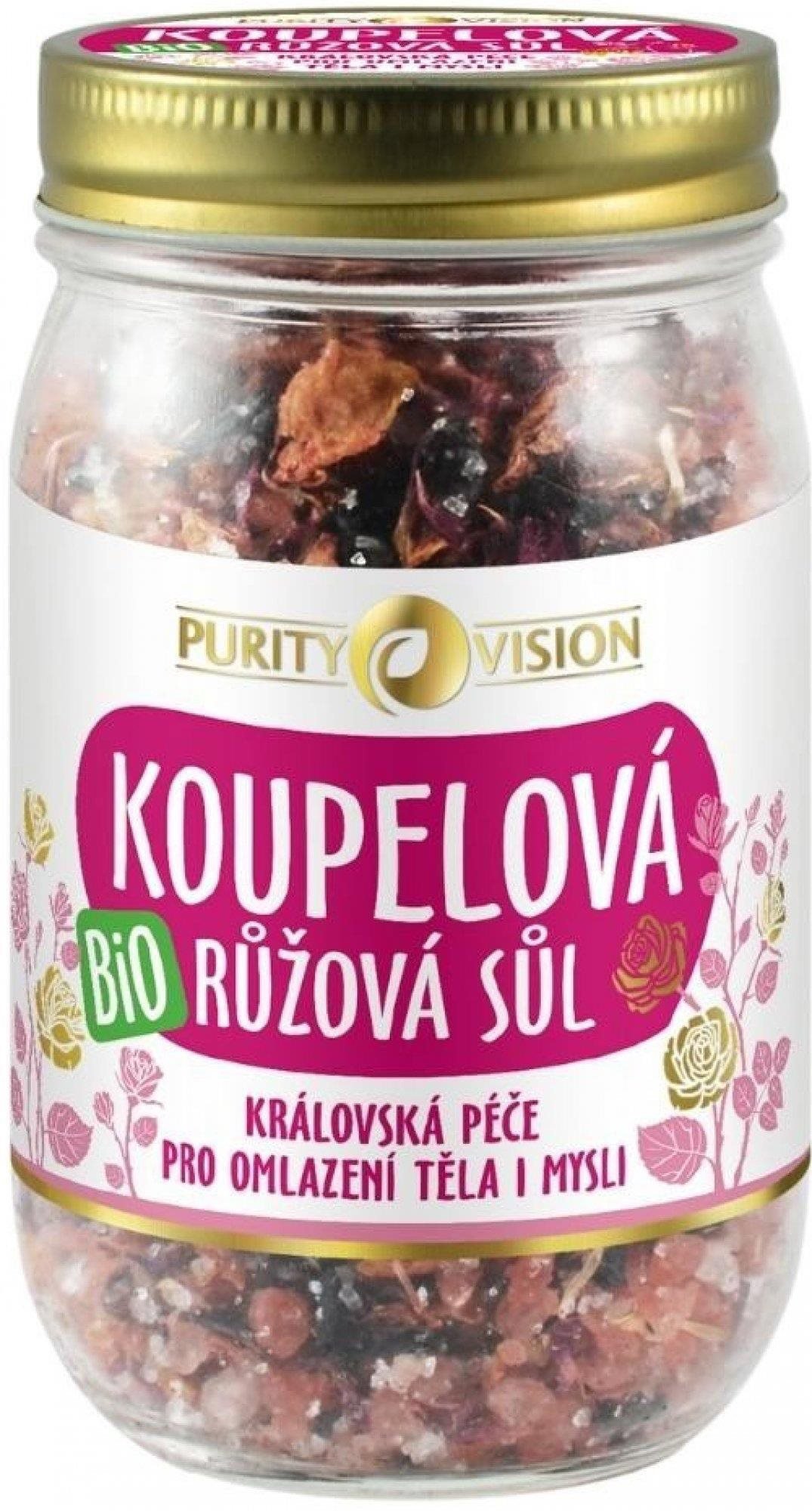 Sůl do koupele Purity Vision Růžová koupelová sůl