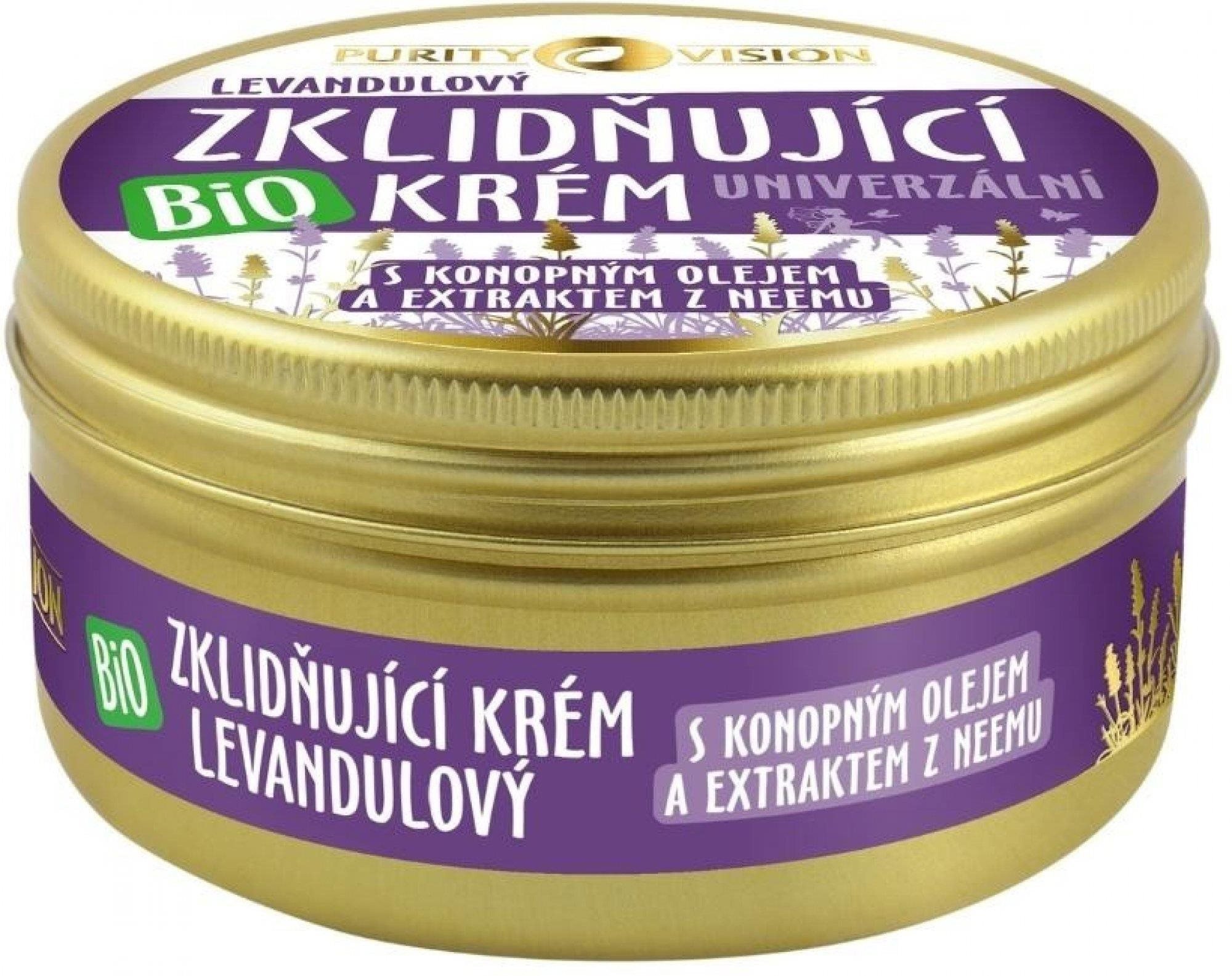 tělový krém PURITY VISION Bio Levandulový zklidňující krém 100 ml