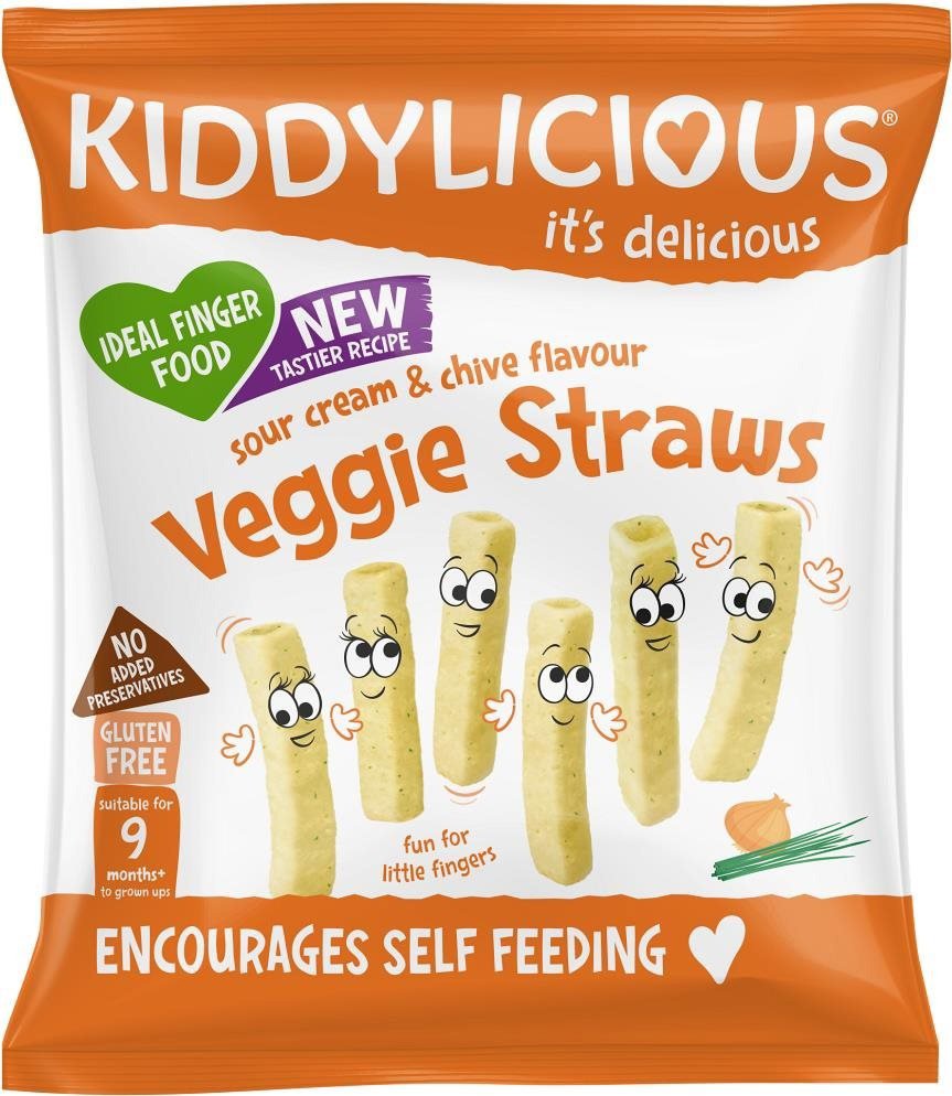 Sušenky pro děti KIDDYLICIOUS Tyčinky zeleninové se zakysanou smetanou a pažitkou 12 g