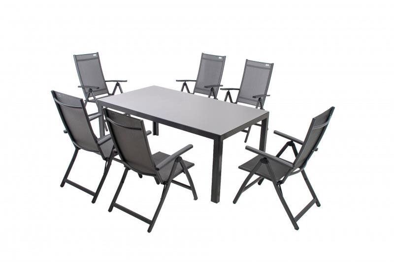 Garden furniture DOPPLER Garden furniture set LUNA ACTIVE grey 6 + 1