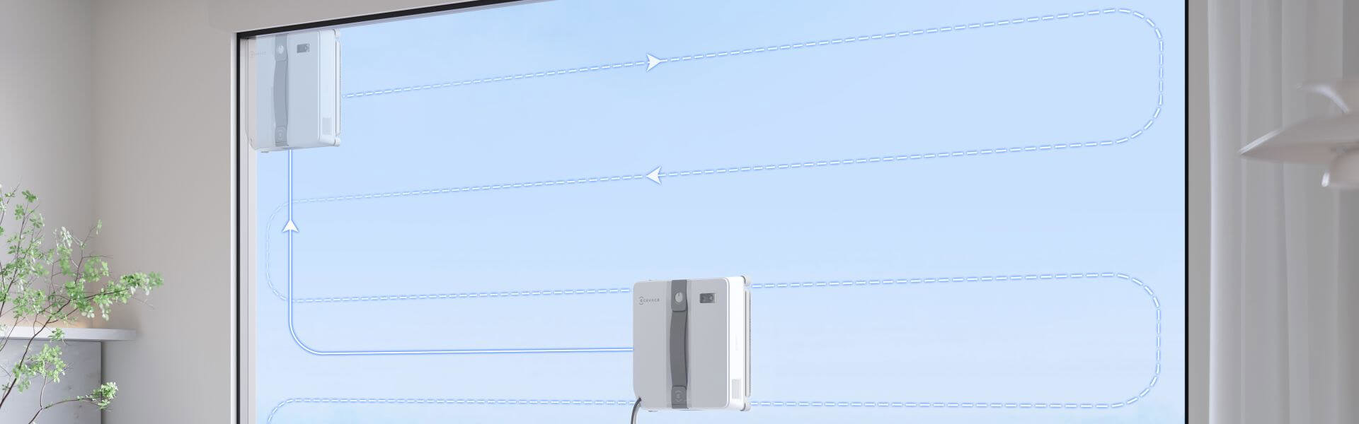Robotic window cleaner ECOVACS WINBOT MINI grey