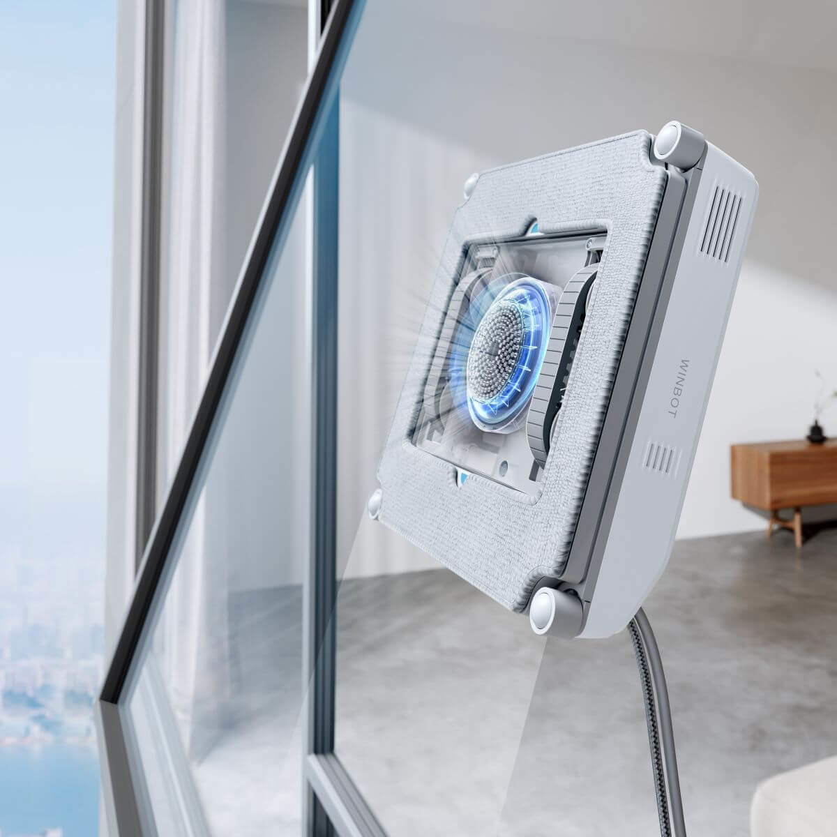 Robotic window cleaner ECOVACS WINBOT MINI grey