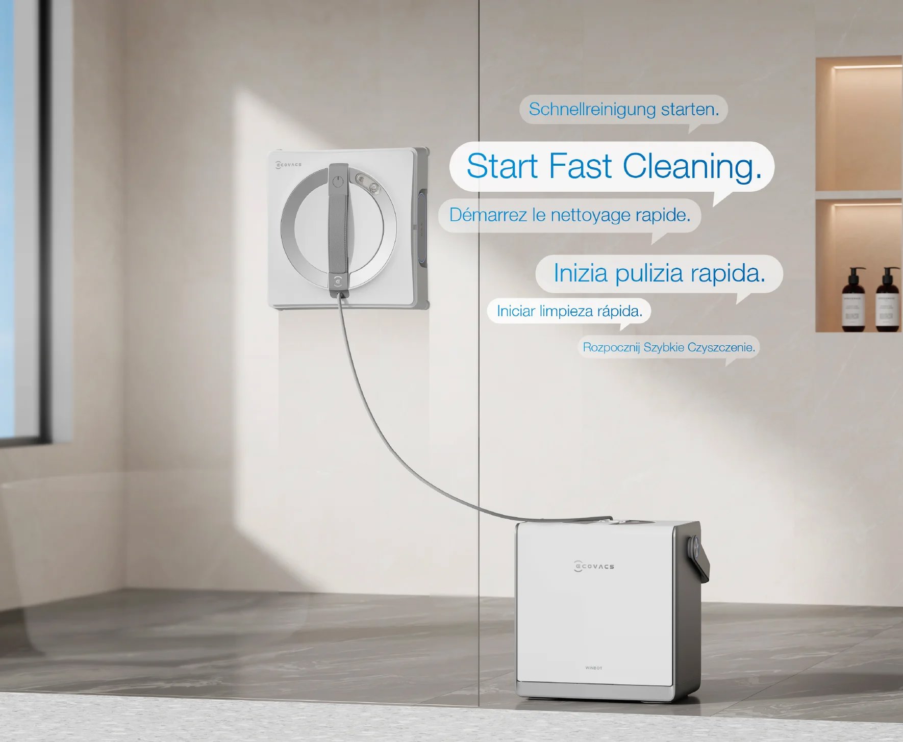 Robotický čistič oken ECOVACS WINBOT W2 PRO OMNI white