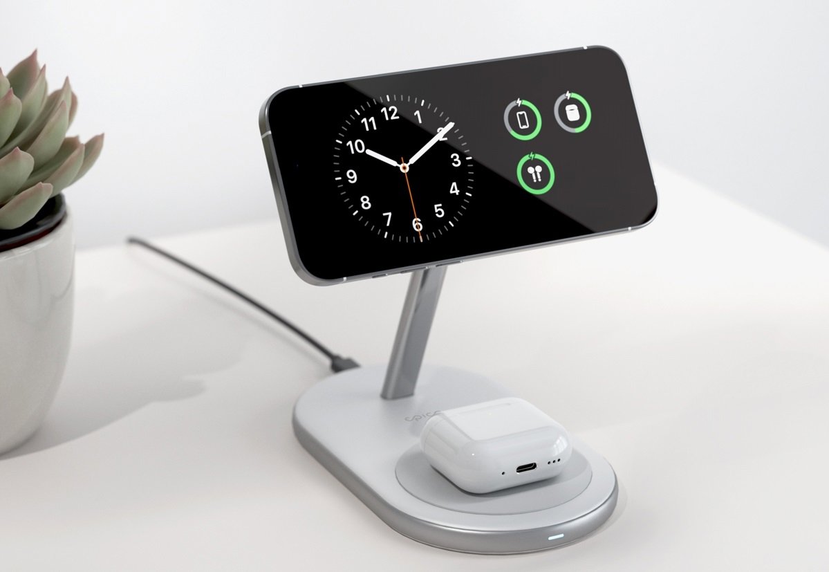 MagSafe Wireless-Ladegerät Epico UltraBase EX40 Qi2 2in1 Mag+ Weiß