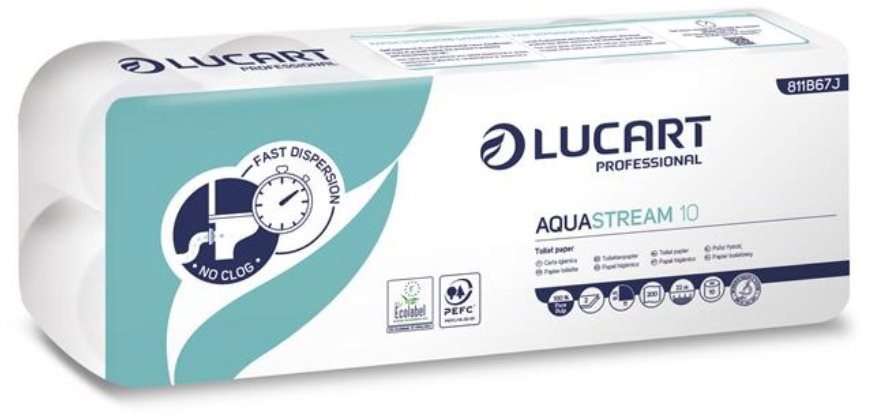 ERtop02 Lucart Aquastream 10 - toaletní papír, 10 ks
