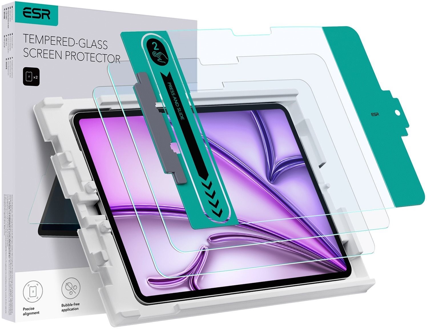ESR Tempered-Glass Screen Protector, Compatible with iPad Air 13 (2024), 2 Pack