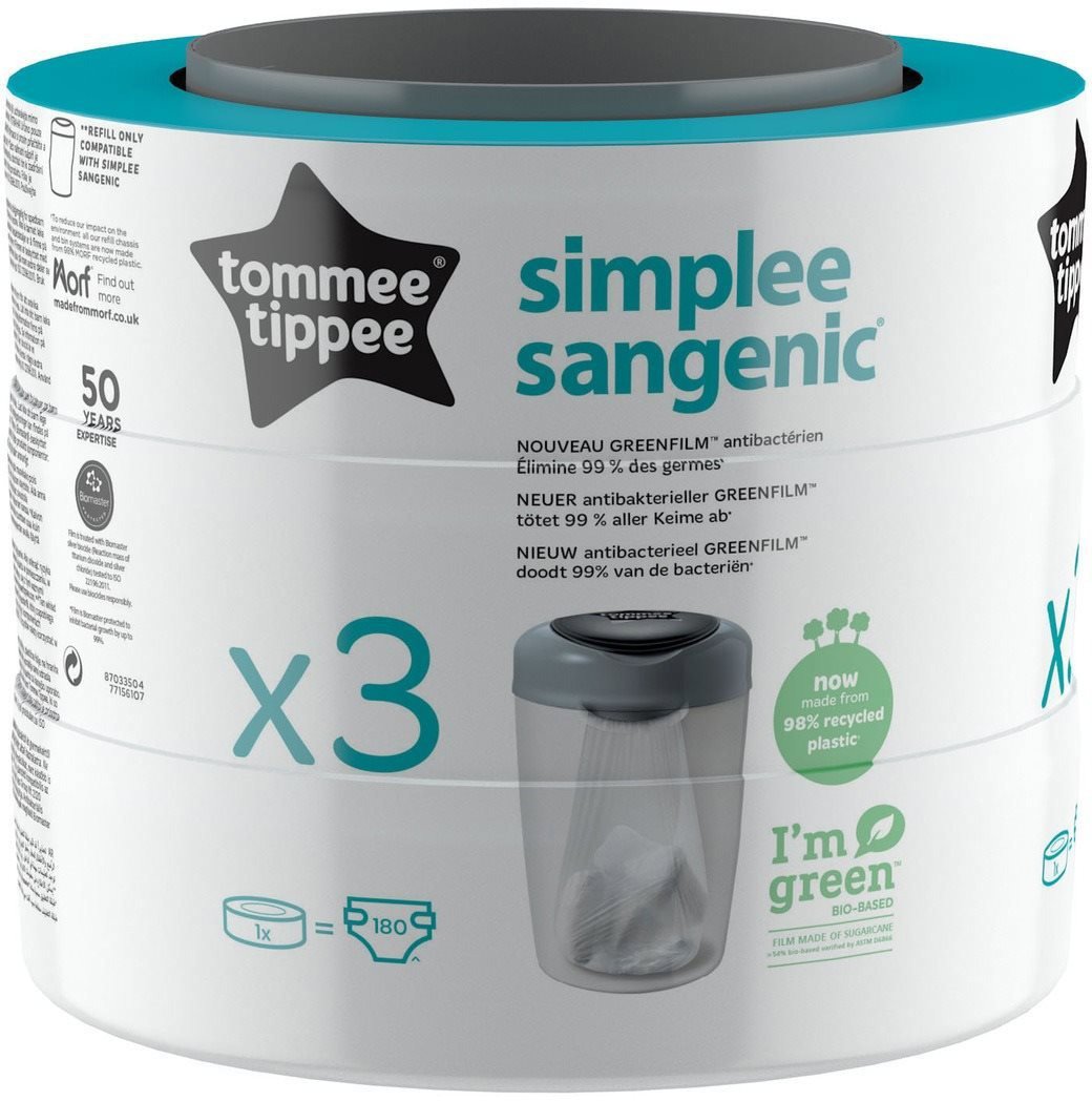 Sáčky na pleny Tommee Tippee Simplee Náhradní Kazety, 3 ks