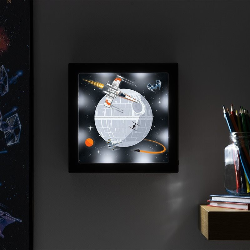 Star Wars Frame Light - svítící obraz Hvězdy smrti