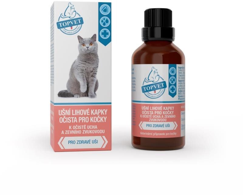 Ušní lihové kapky Topvet očista 50 ml